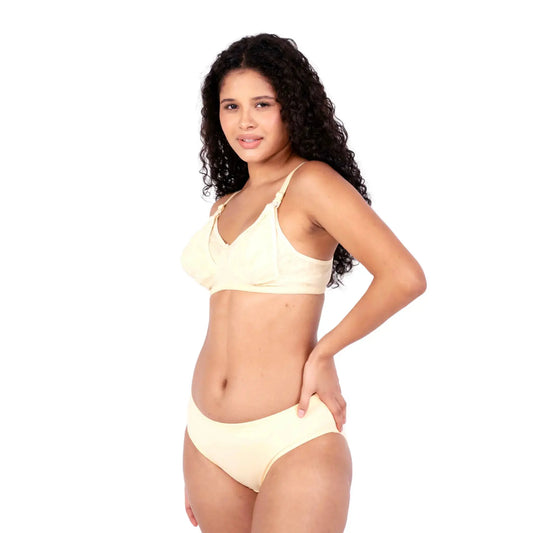Anjali Skin non padded feeding bra left view by gossip by mybra Intimates