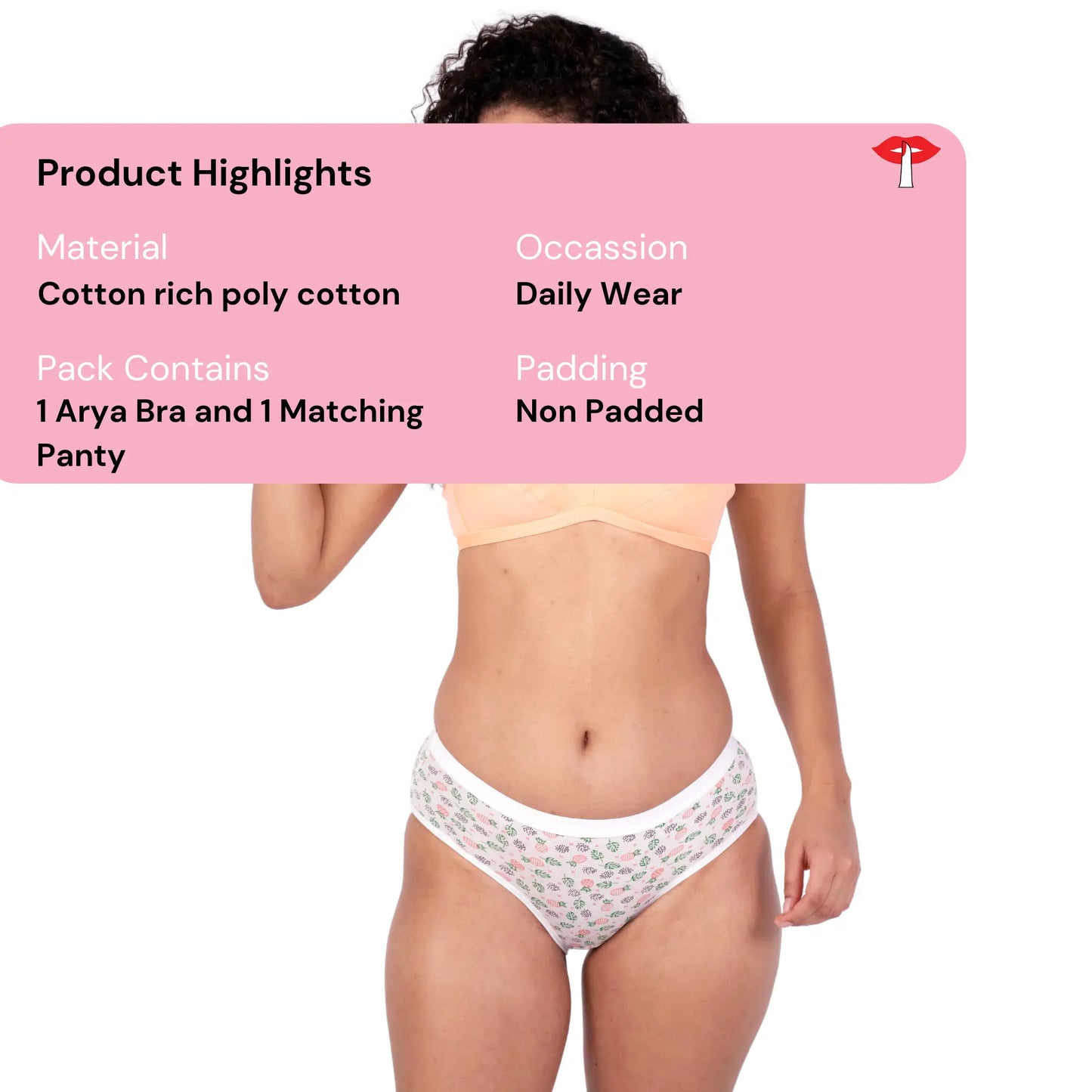 peach non padded bra product information image by gossip by mybra