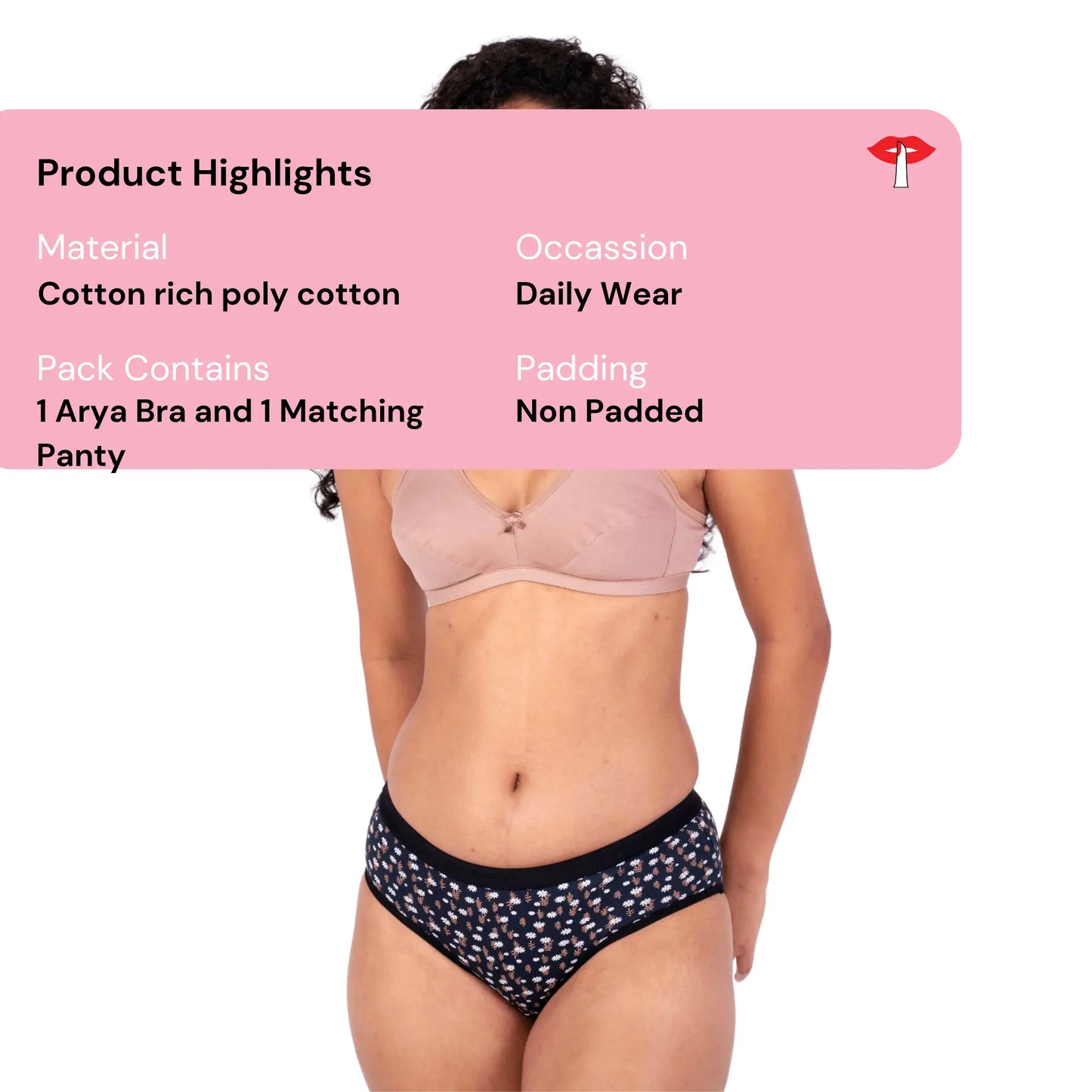 Shop Fawn Arya daily wear lingerie set product information by gossip by mybra