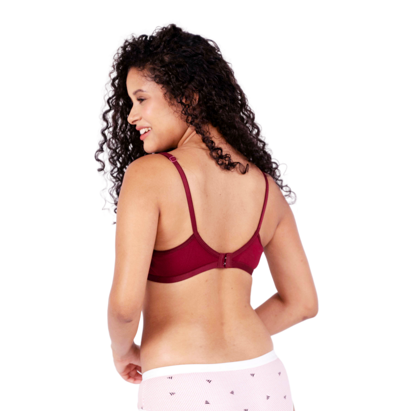 Shop Maroon Arya daily wear bra back view by gossip by mybra