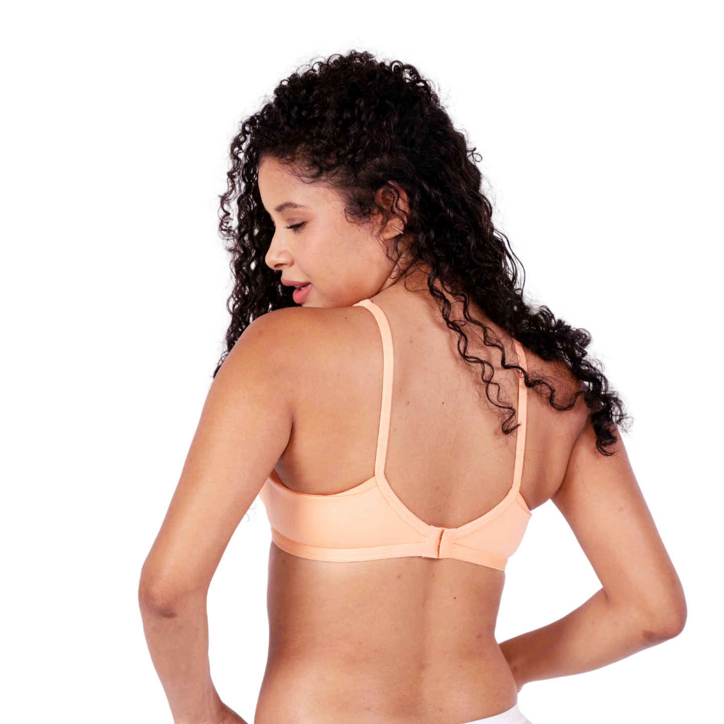 Shop Peach Arya daily wear bra back view by gossip by mybra
