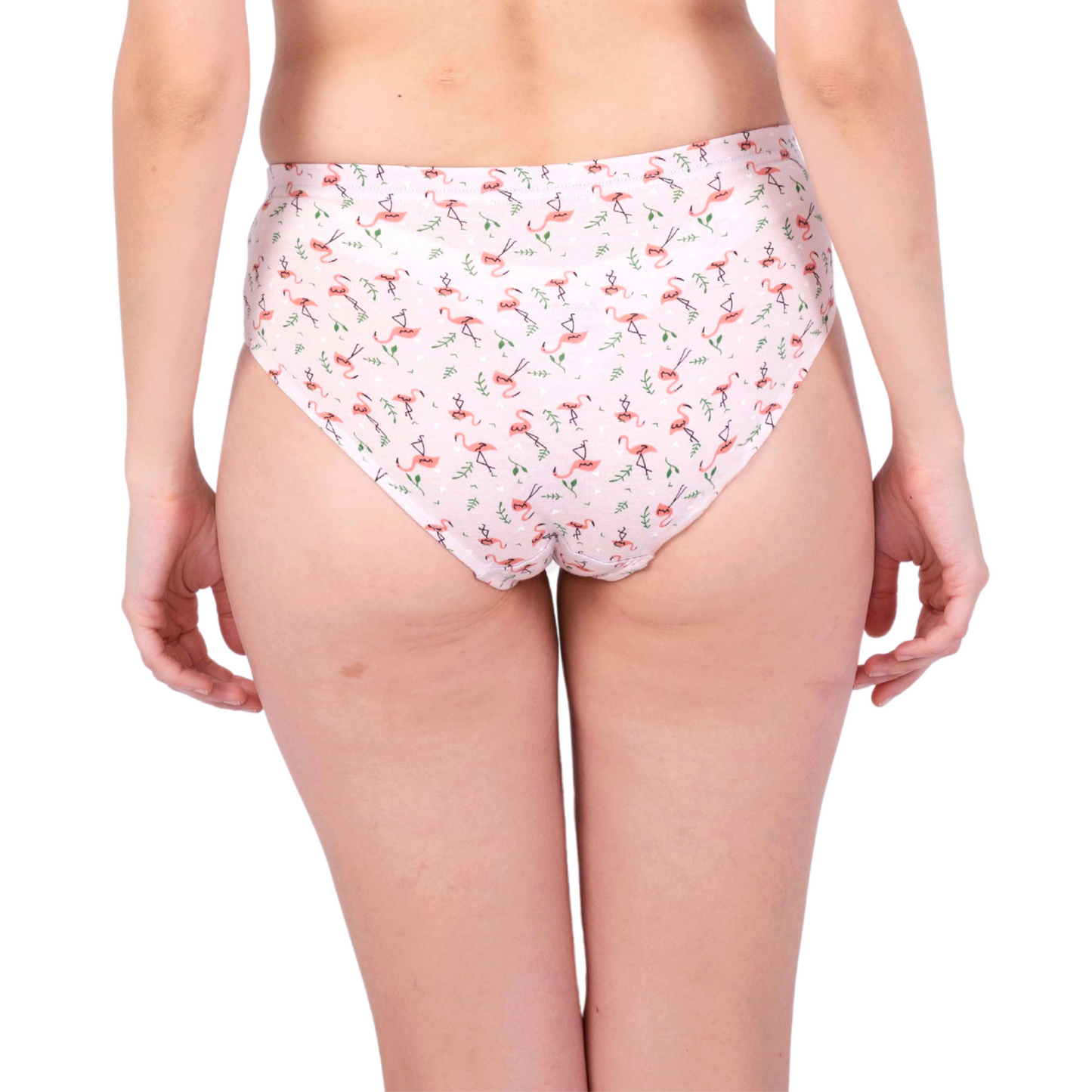 Buy Baby Pink Flamingo Printed Panties Online Back View On Gossip By Mybra Apparels