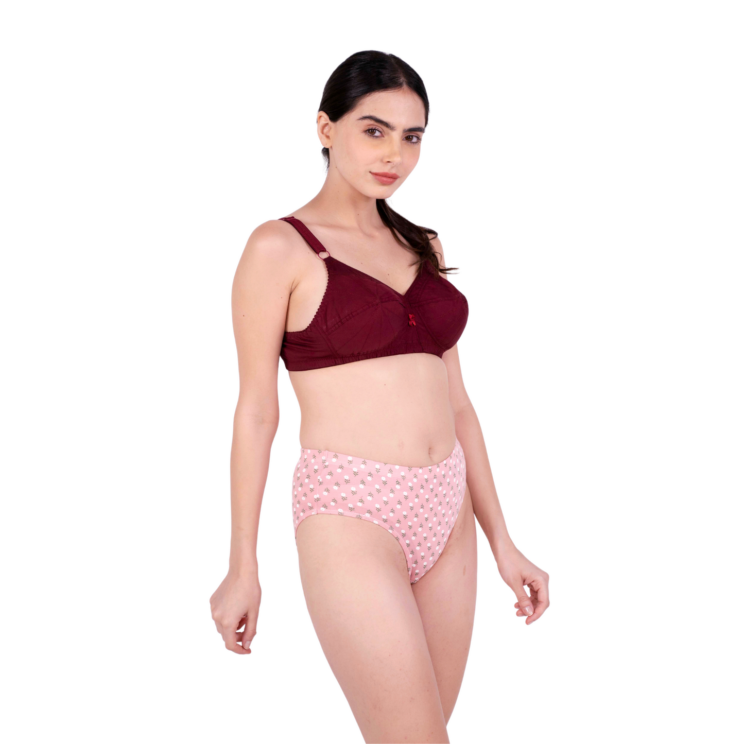 Buy Baby Pink Flower Printed Panties Online Full View On Gossip By Mybra Apparels