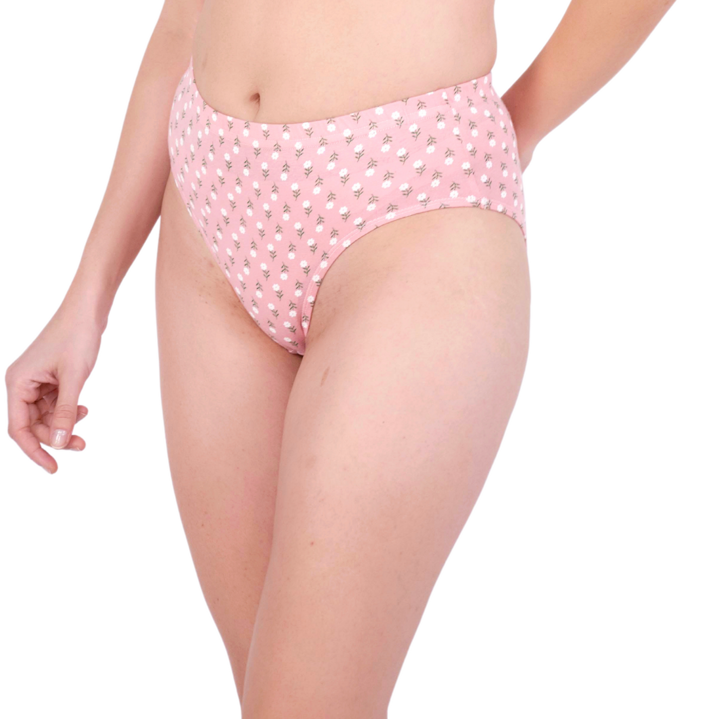 Buy Baby Pink Flower Printed Panties Online Left View On Gossip By Mybra Apparels