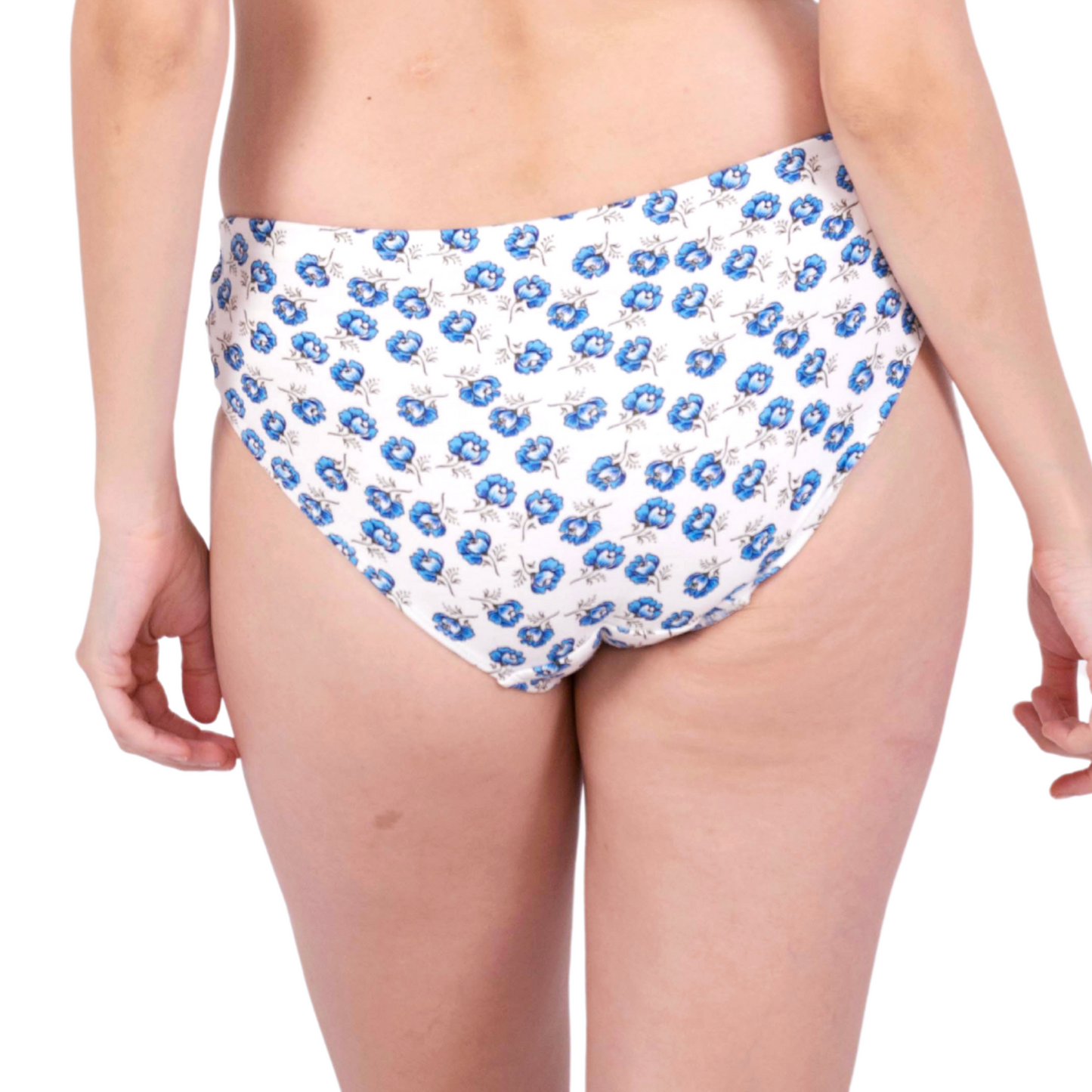 Buy Blue Floral Printed Panties Online back View On Gossip By Mybra Apparels