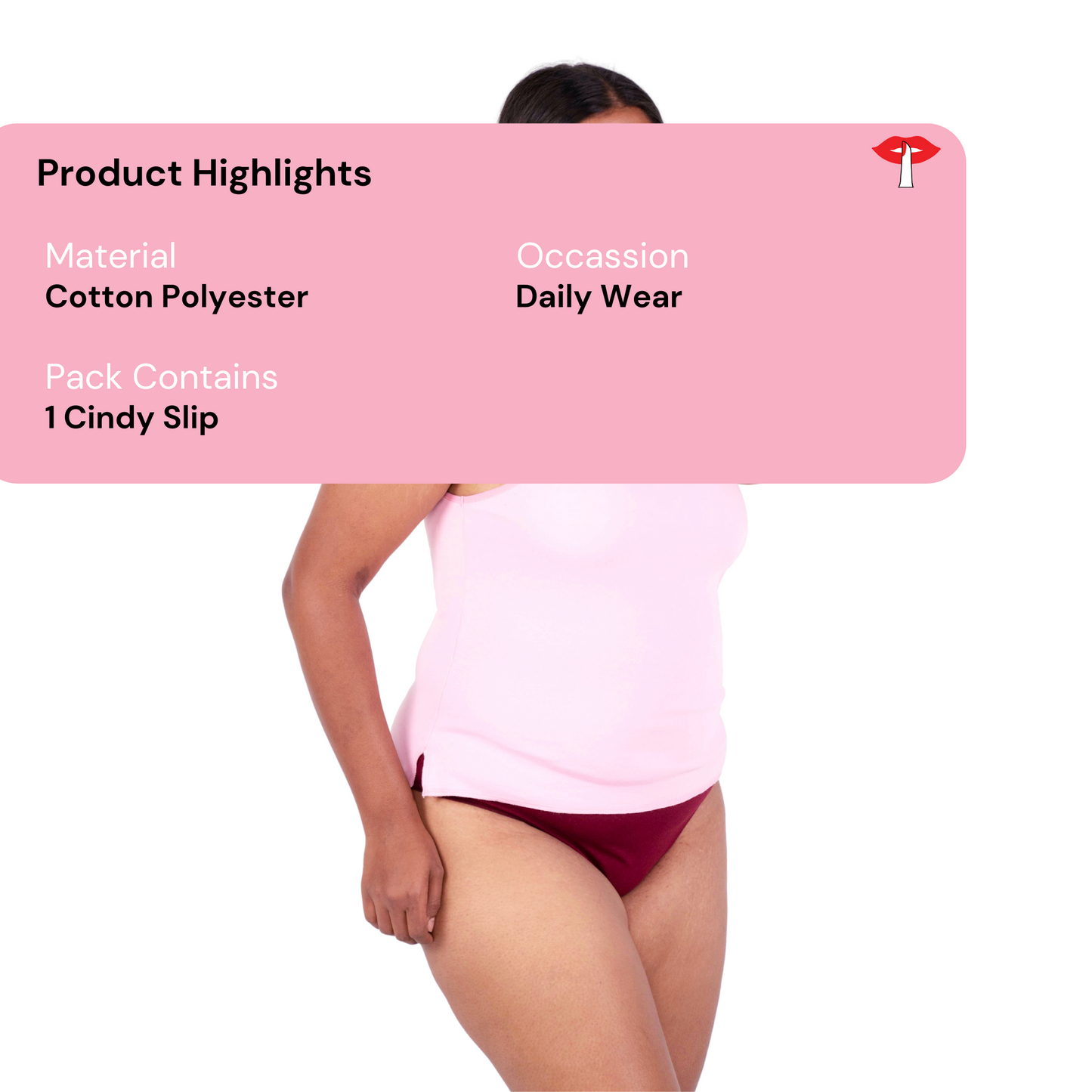 Baby Pink cindy slip or camisole product information image by gossip by mybra