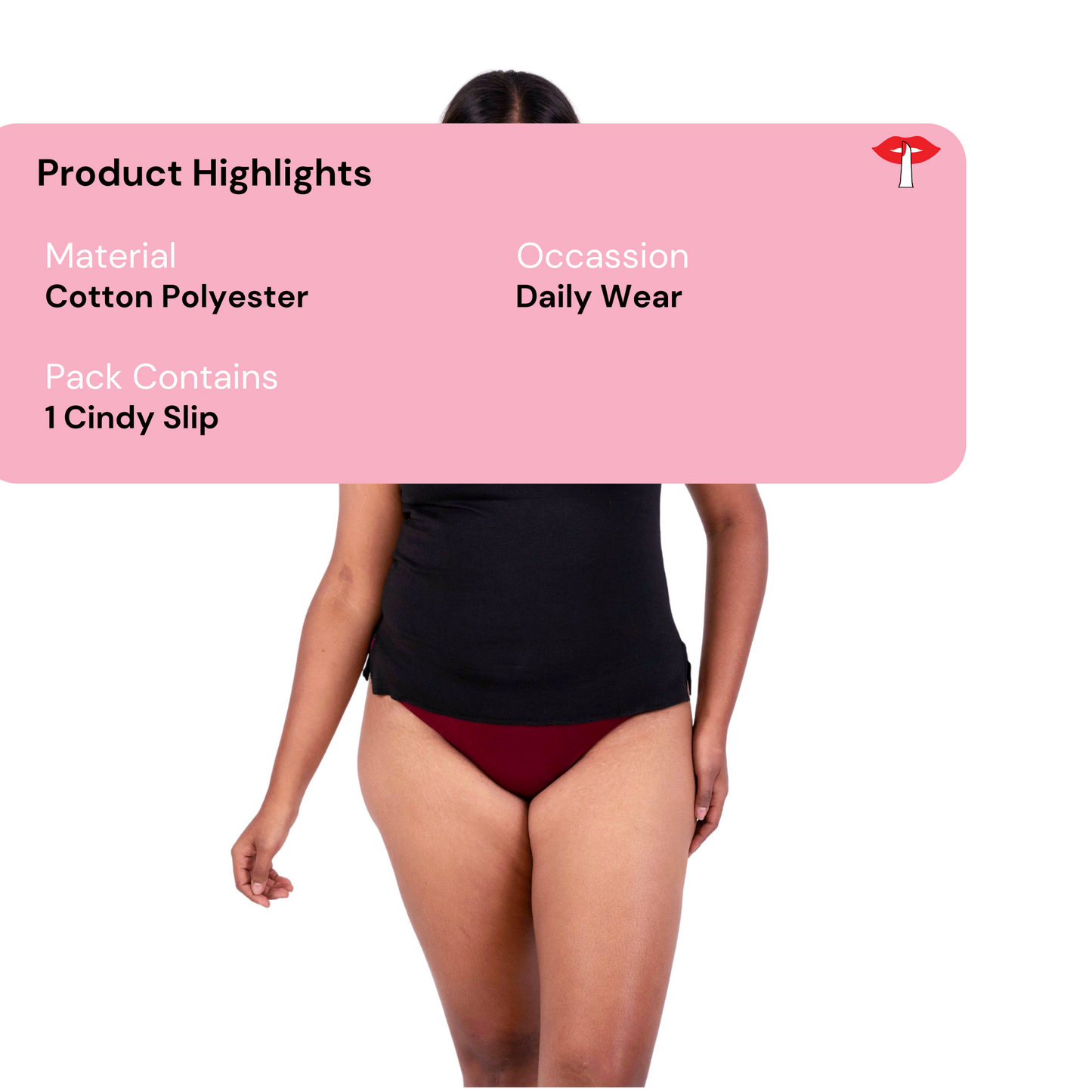 Black cindy slip or camisole product information image by gossip by mybra