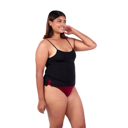 Black cindy slip or camisole left view by gossip by mybra