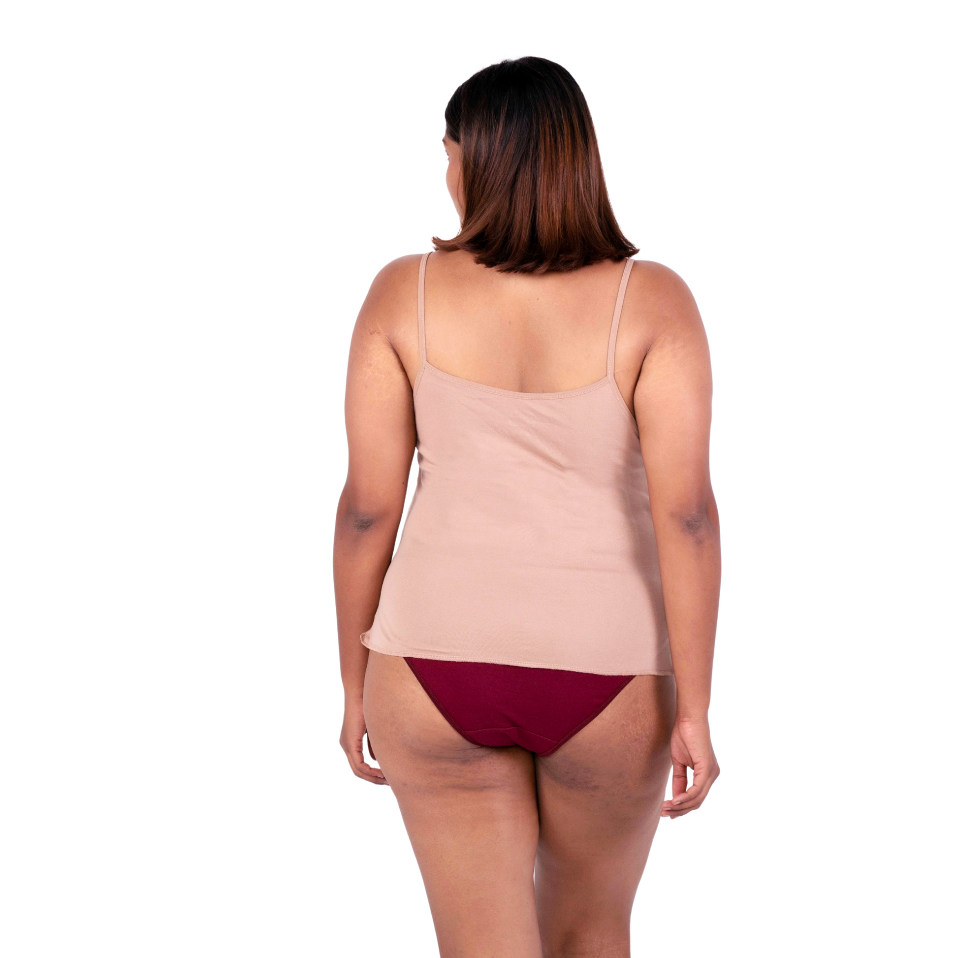 Hazelnut cindy slip or camisole back view by gossip by mybra