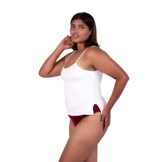 White cindy slip or camisole left view by gossip by mybra