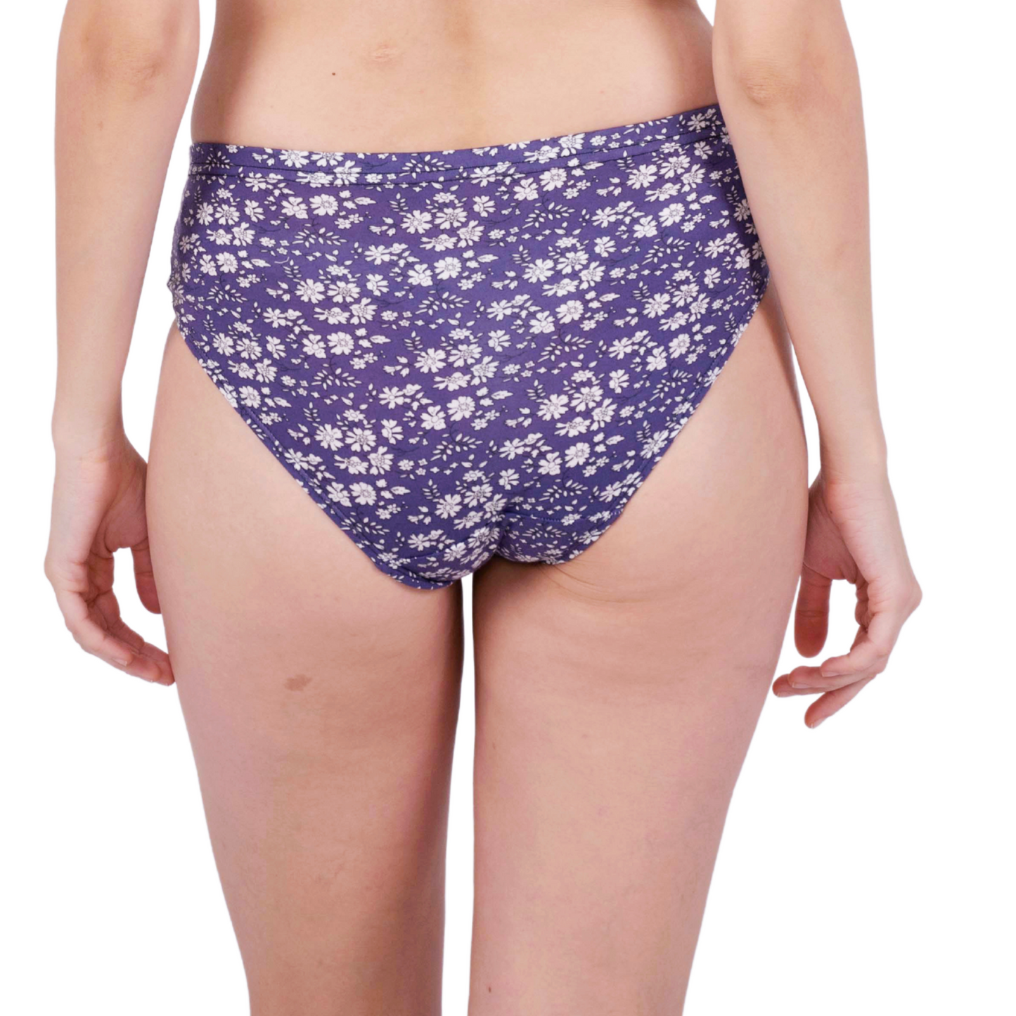 Buy Dark Purple Floral Printed Panties Online Back View On Gossip By Mybra Apparels