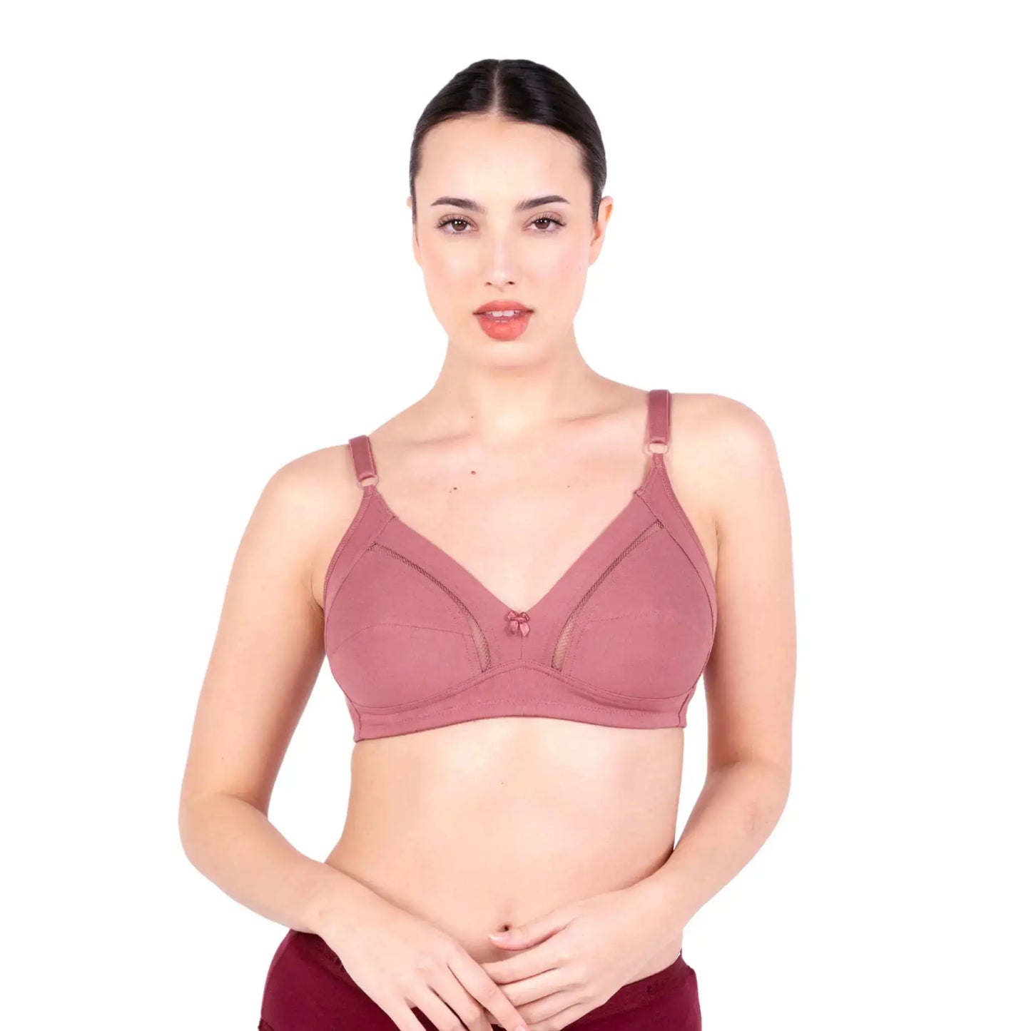 brick non padded net bra front view by gossip by mybra