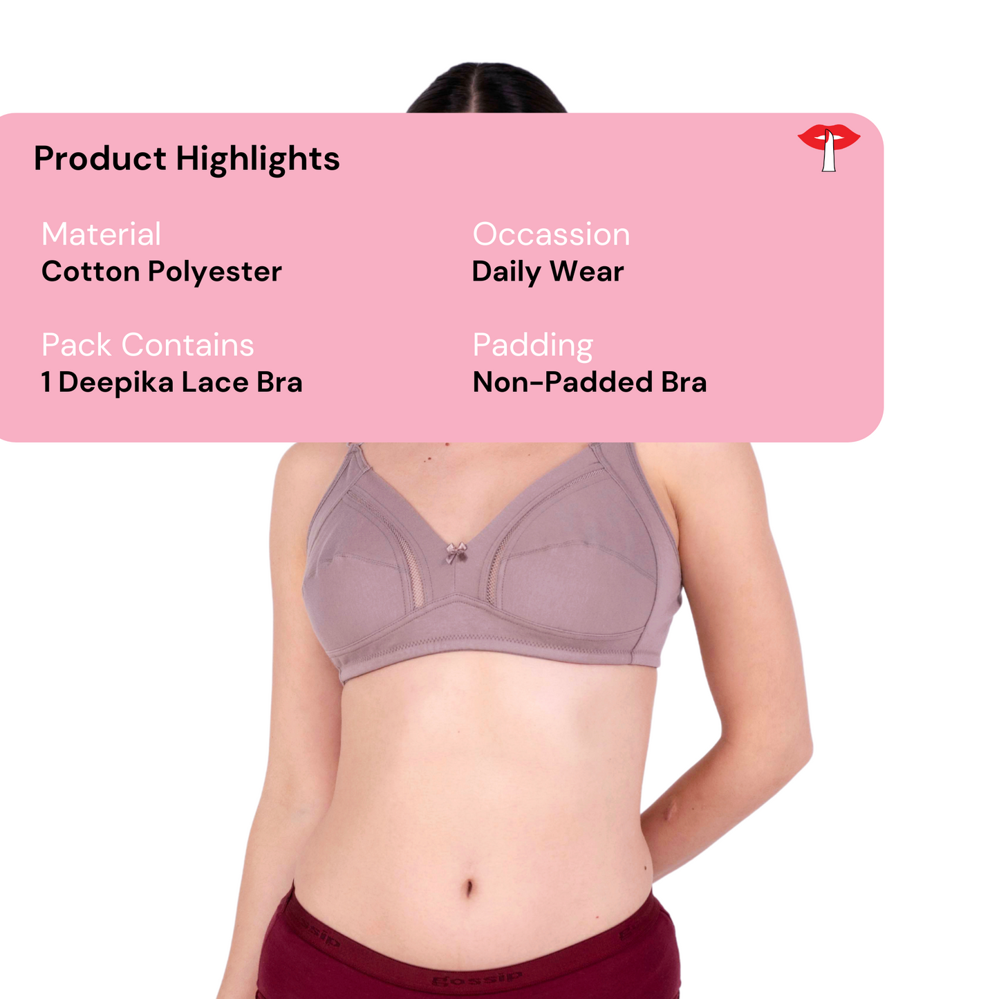 fawn non padded net bra product information by gossip by mybra