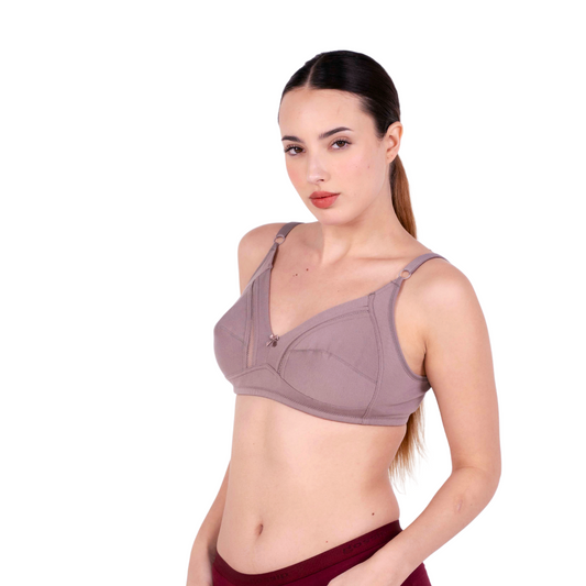 fawn non padded net bra left view by gossip by mybra