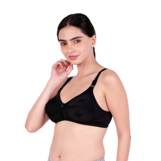 Black embroidery bra Left view by gossip by mybra