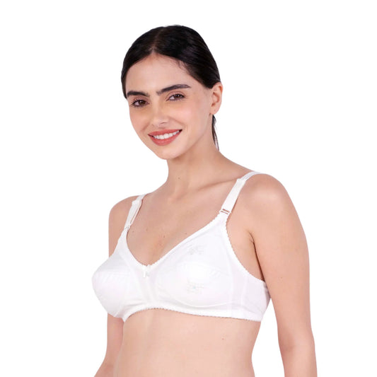 White embroidery bra Left view by gossip by mybra