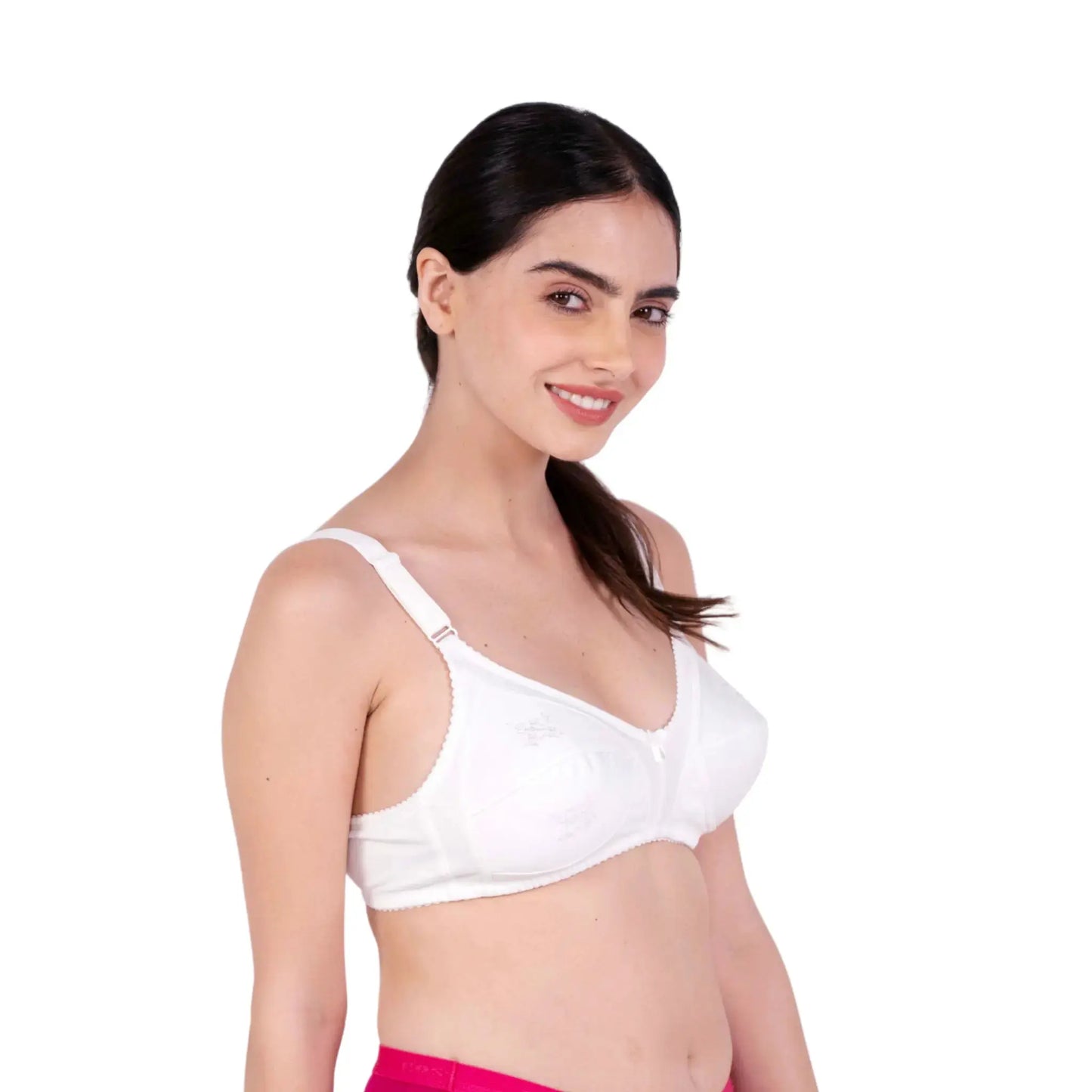 White embroidery bra Right view by gossip by mybra