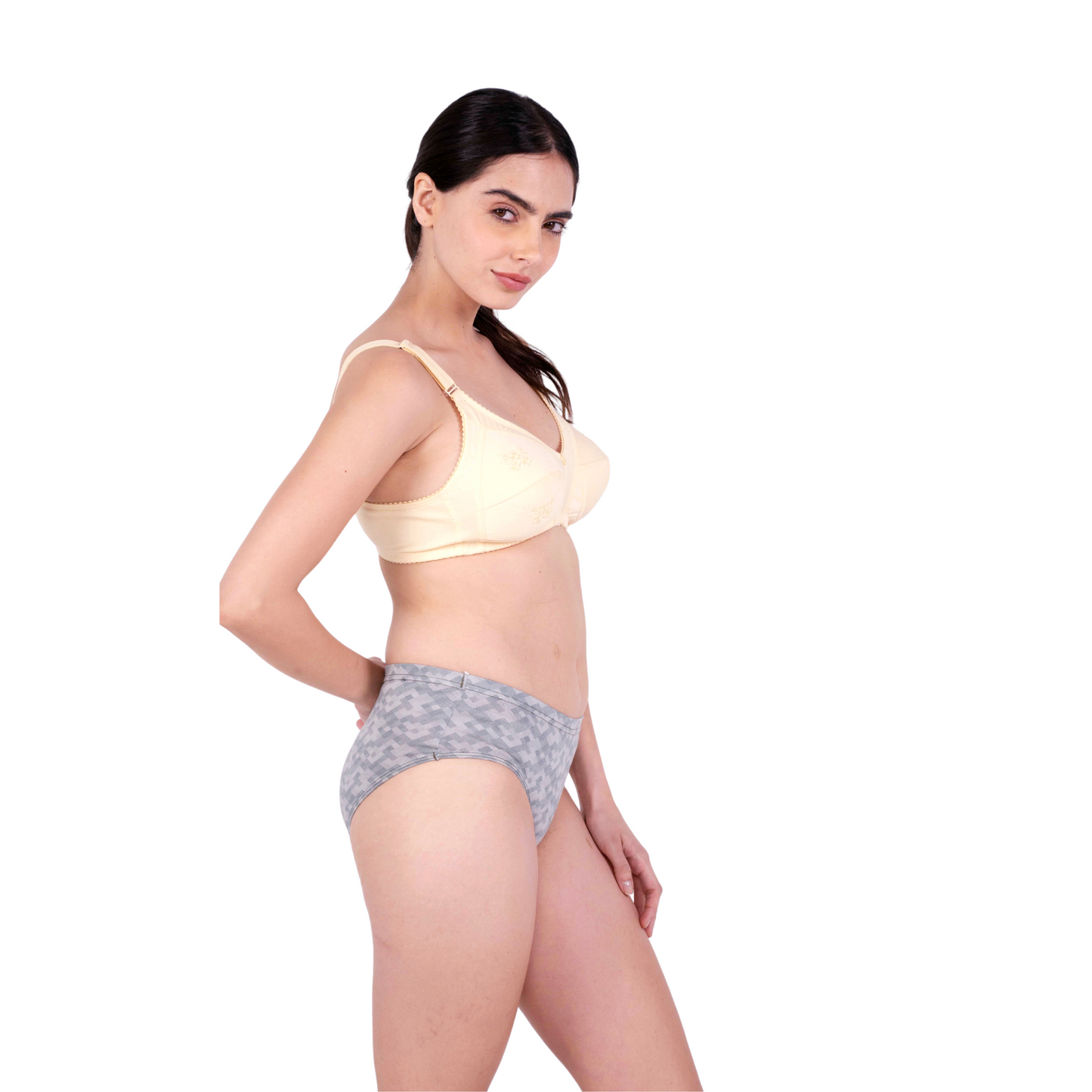 Skin embroidery bra and panty set Right view by gossip by mybra