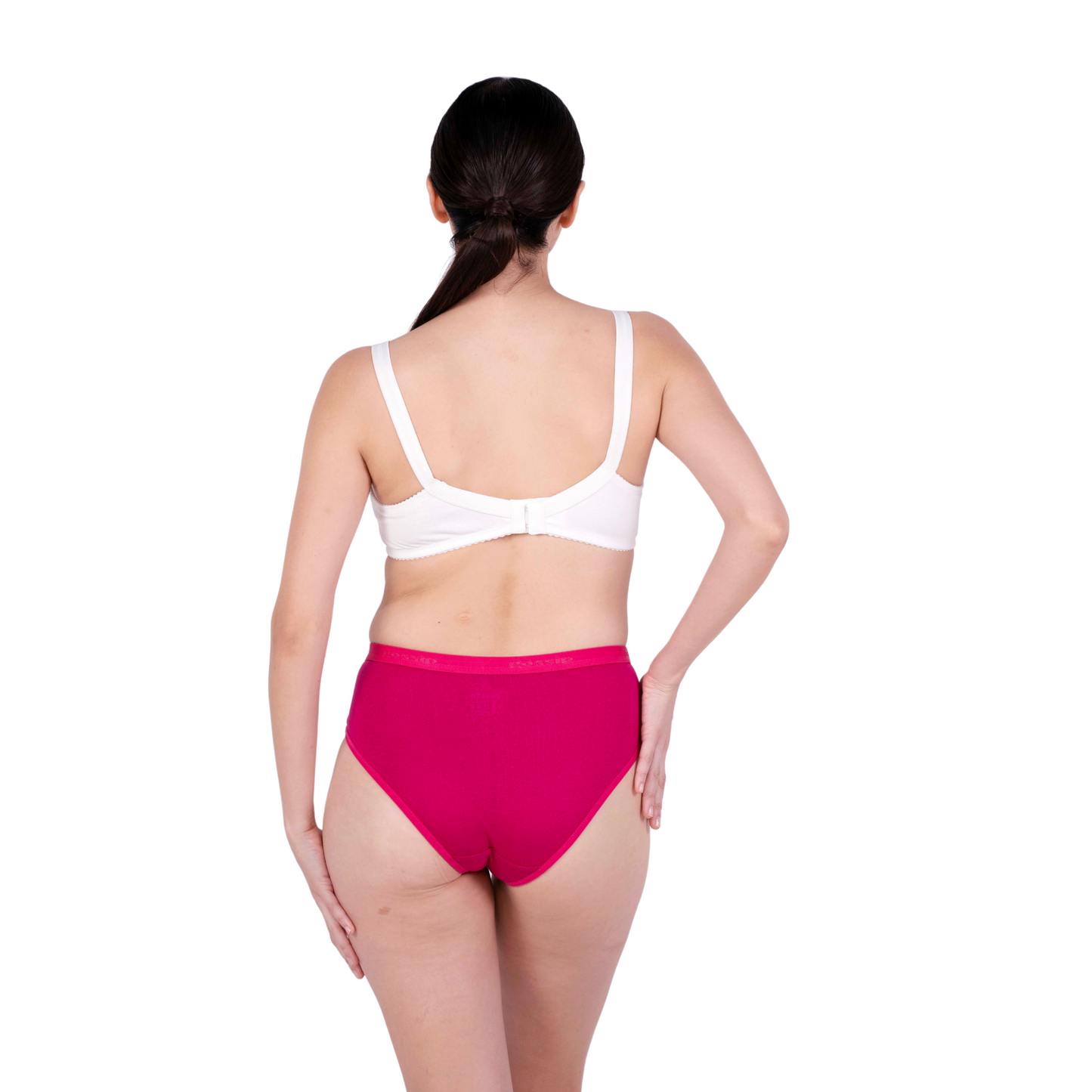 White embroidery bra and panty set back view by gossip by mybra