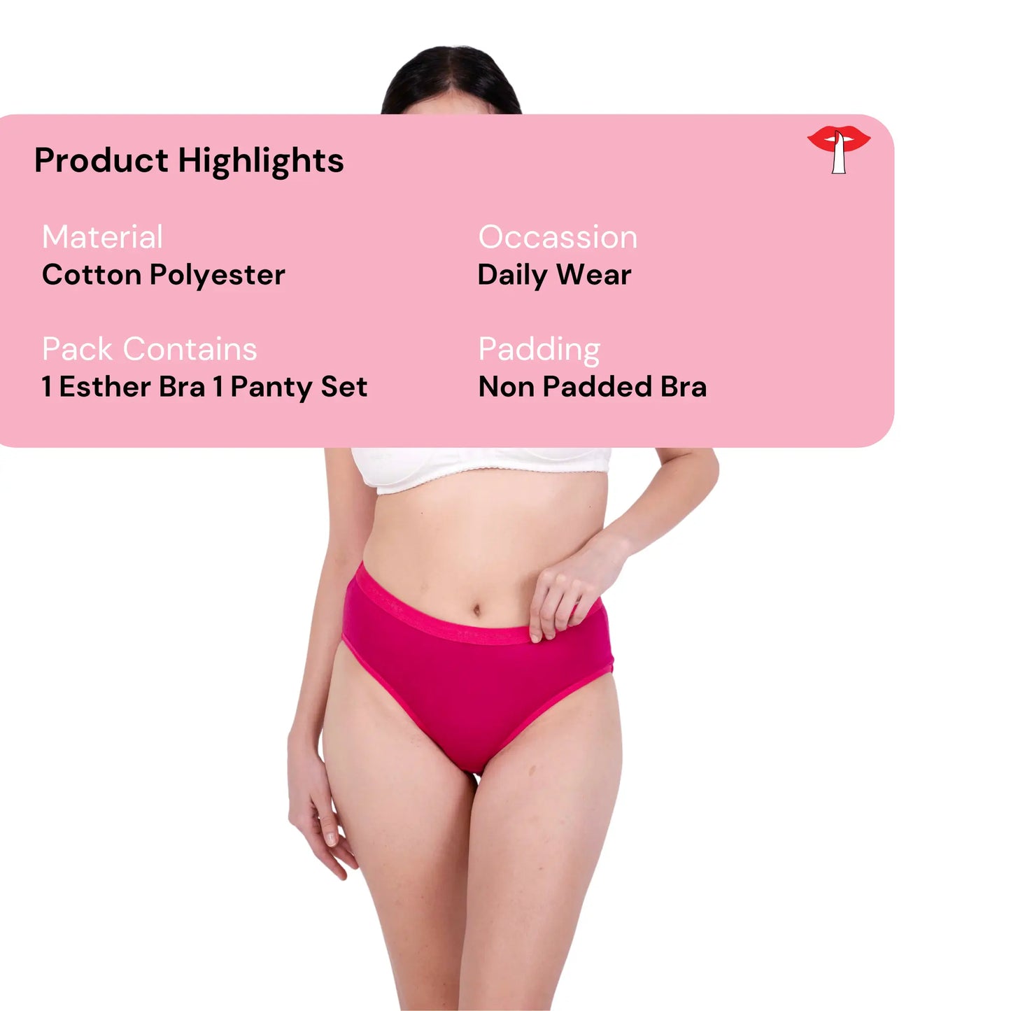 White embroidery bra and panty set product information image by gossip by mybra