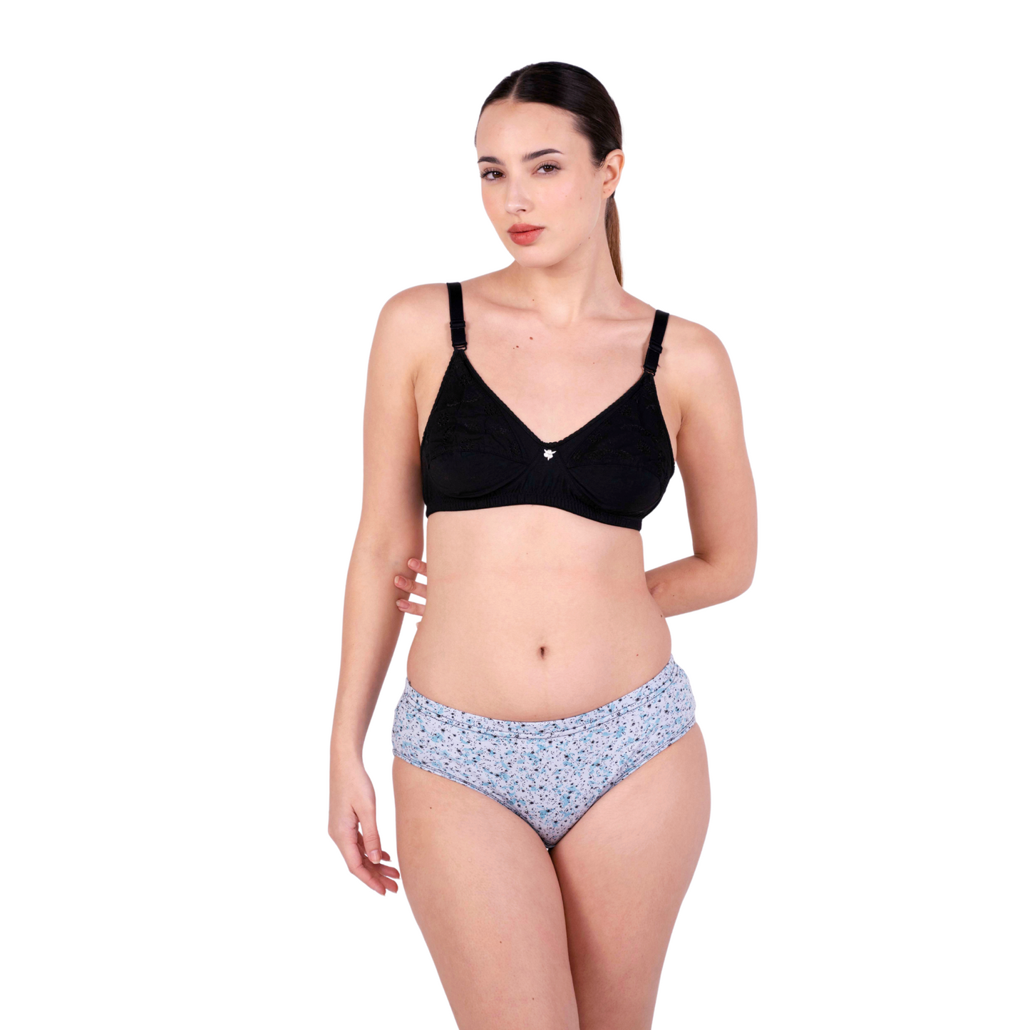 Black fiona nursing bra front view by gossip by mybra