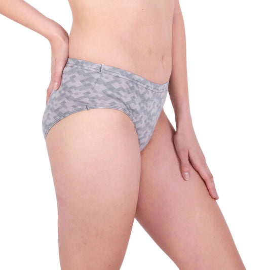 Buy Grey Printed Panties Online Right View On Gossip By Mybra Lingerie