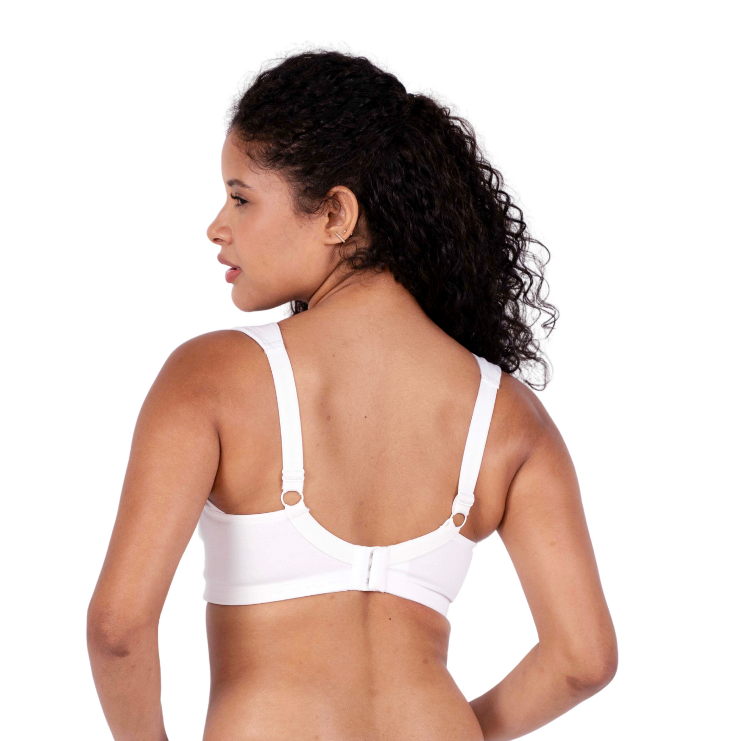 White Hazel Net Bra design for daily wear back view by gossip by mybra