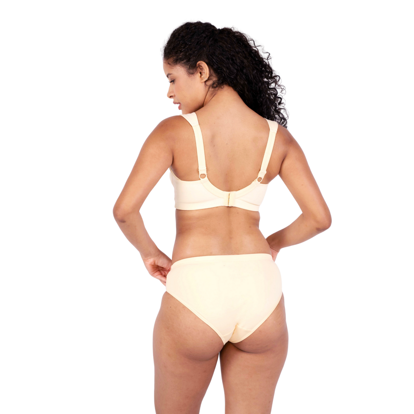Skin Hazel Net Bra design and panty set for daily wear back view by gossip by mybra