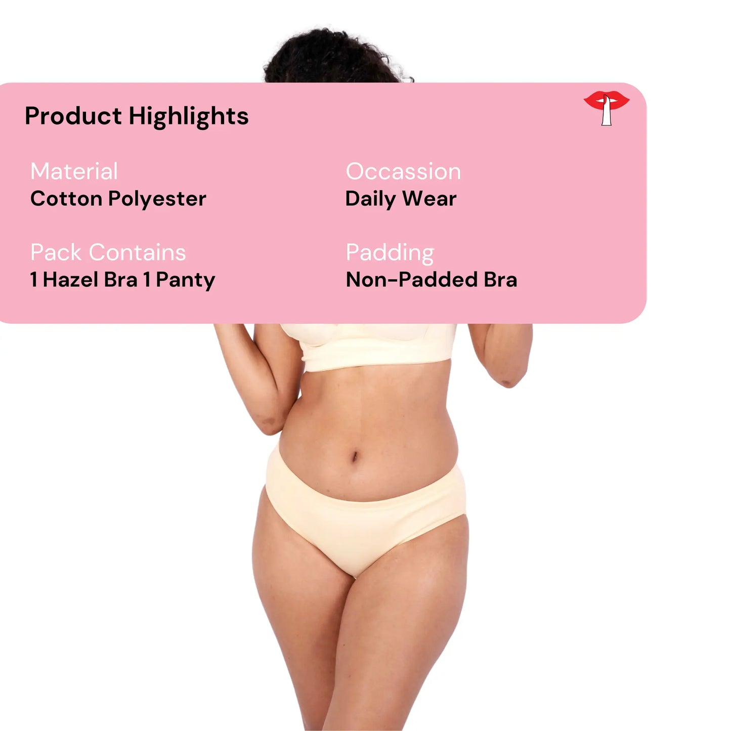 Skin Hazel Net Bra design and panty set for daily wear product information image by gossip by mybra