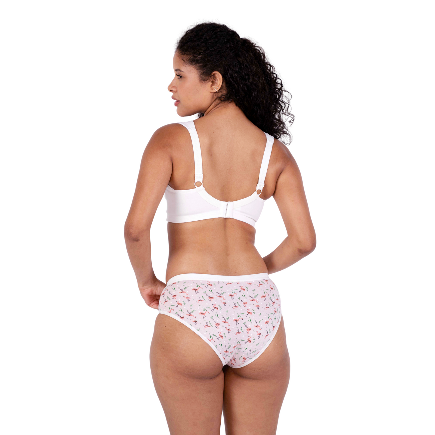 White Hazel Net Bra design and panty set for daily wear back view by gossip by mybra