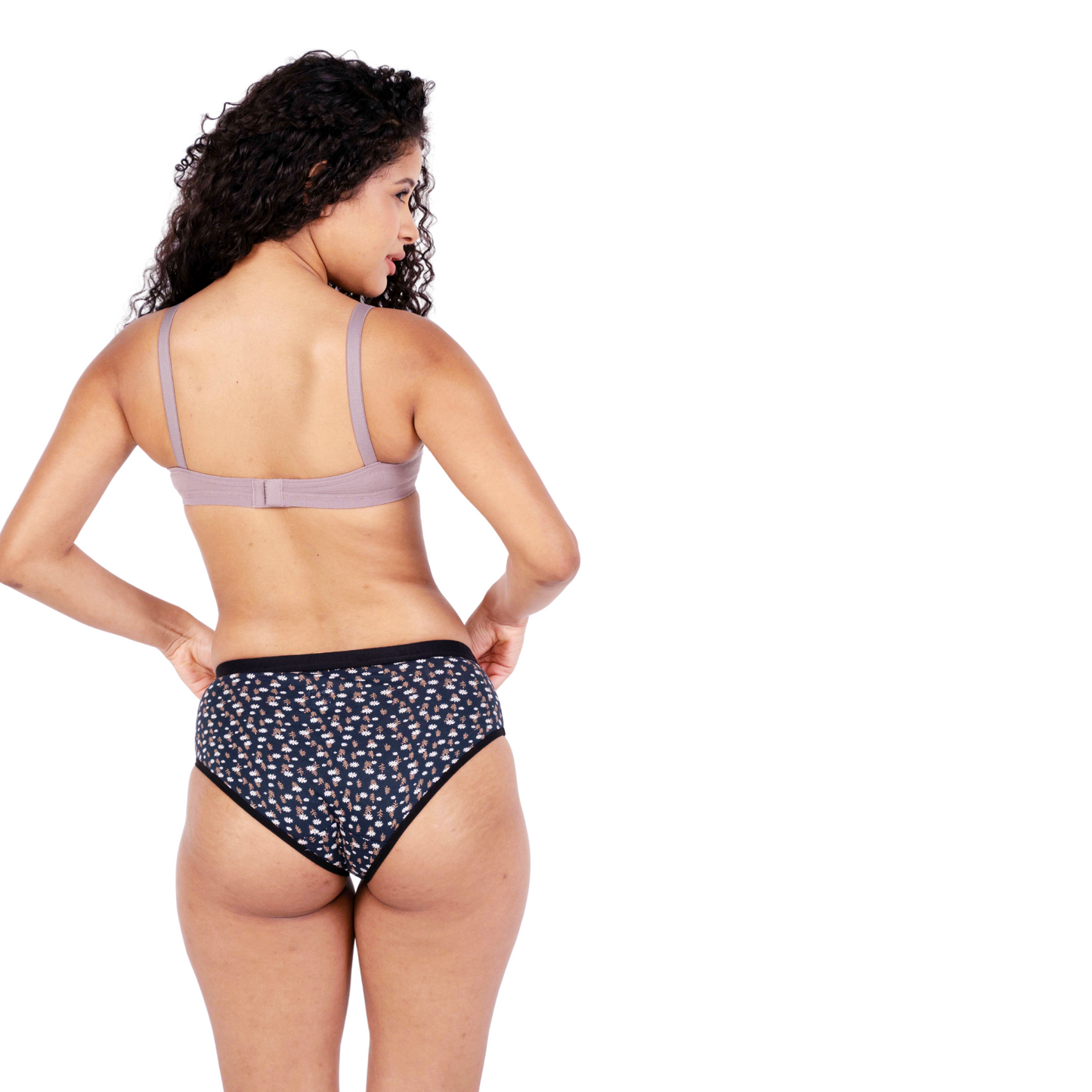 Hazelnut isabella padded bra and panty set - back view by gossip by mybra