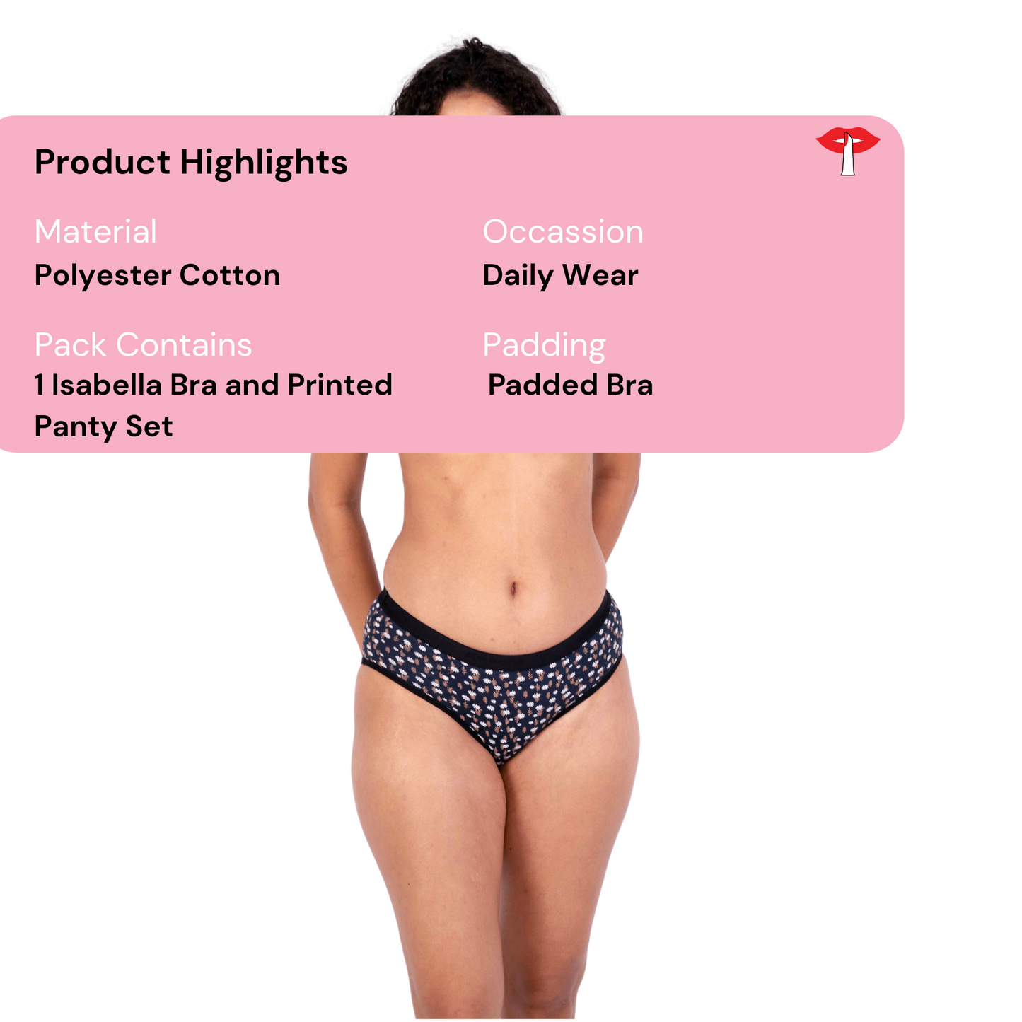 Hazelnut isabella padded bra and panty set - product information by gossip by mybra