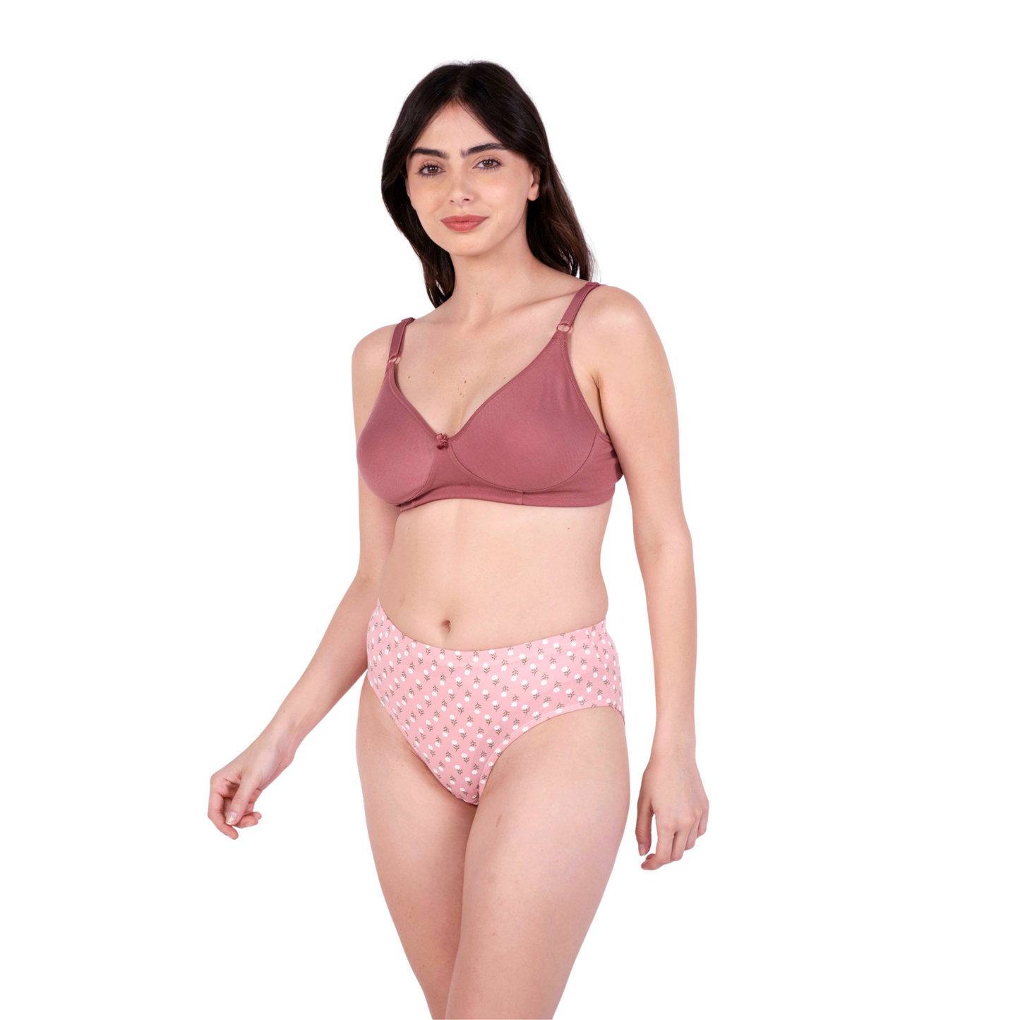 Brick daily wear lingerie set left view by gossip by mybra