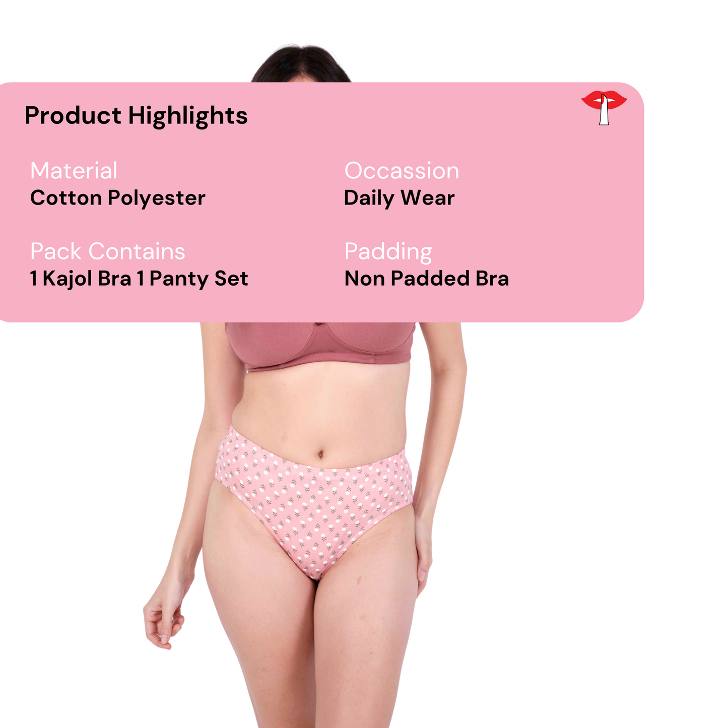 Brick daily wear lingerie set product information image by gossip by mybra