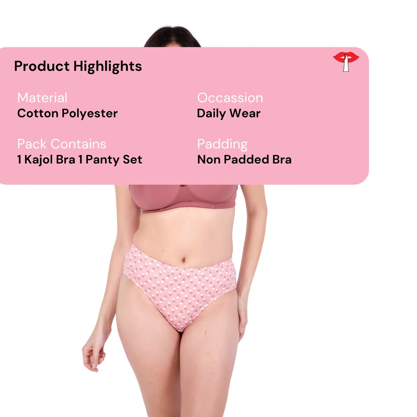 Brick daily wear lingerie set product information image by gossip by mybra