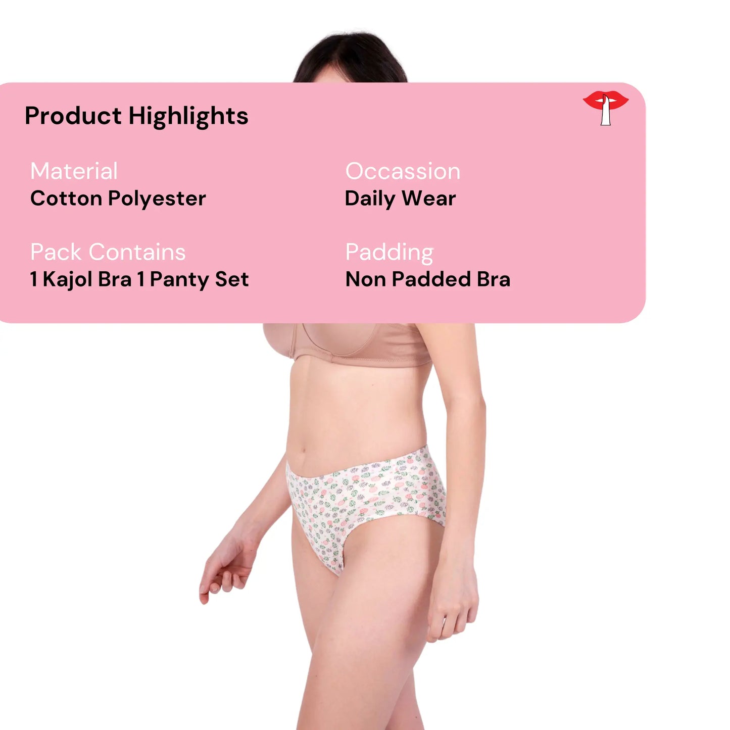 Fawn daily wear lingerie set product information image by gossip by mybra