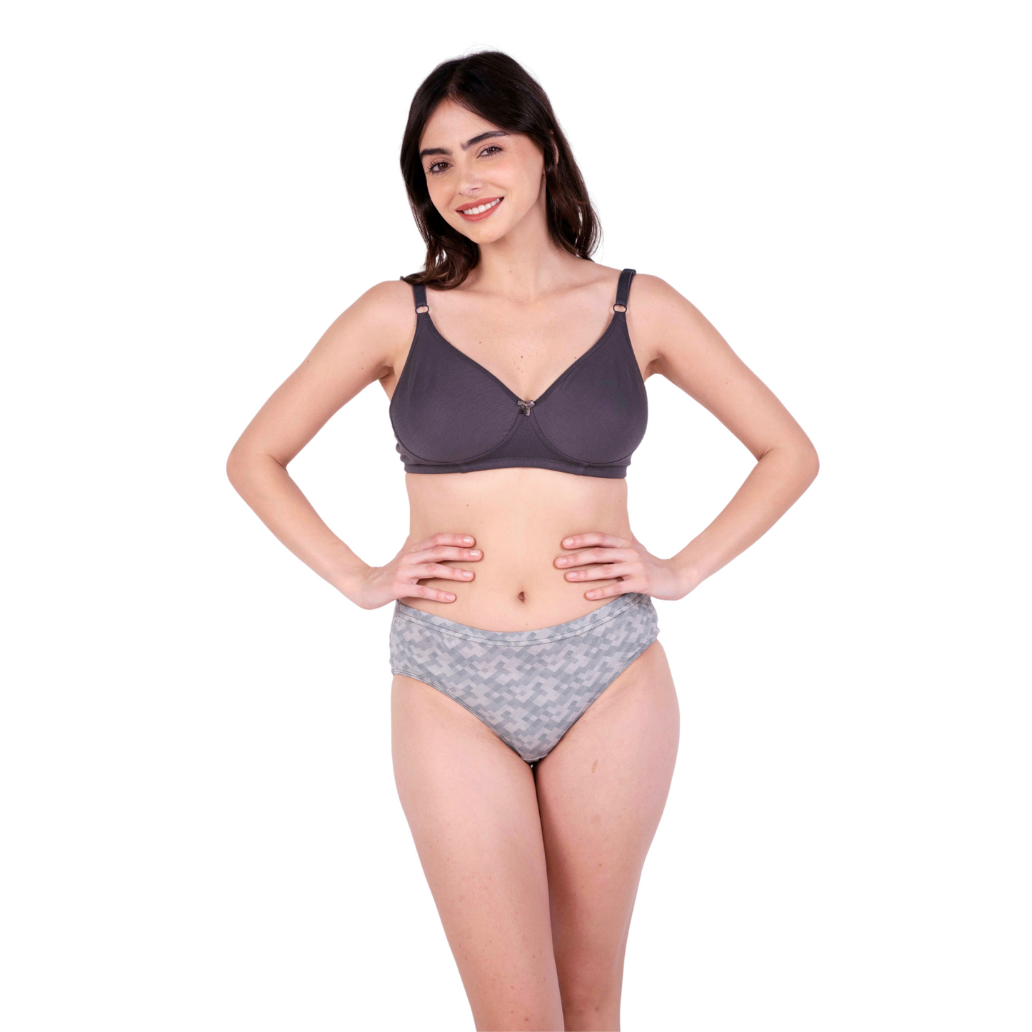 Hot Coffee daily wear lingerie set front view by gossip by mybra