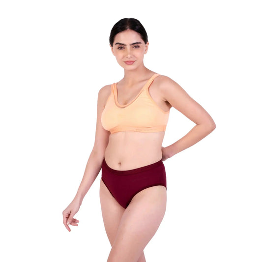 Peach Kiara sports bra Left view by gossip by mybra