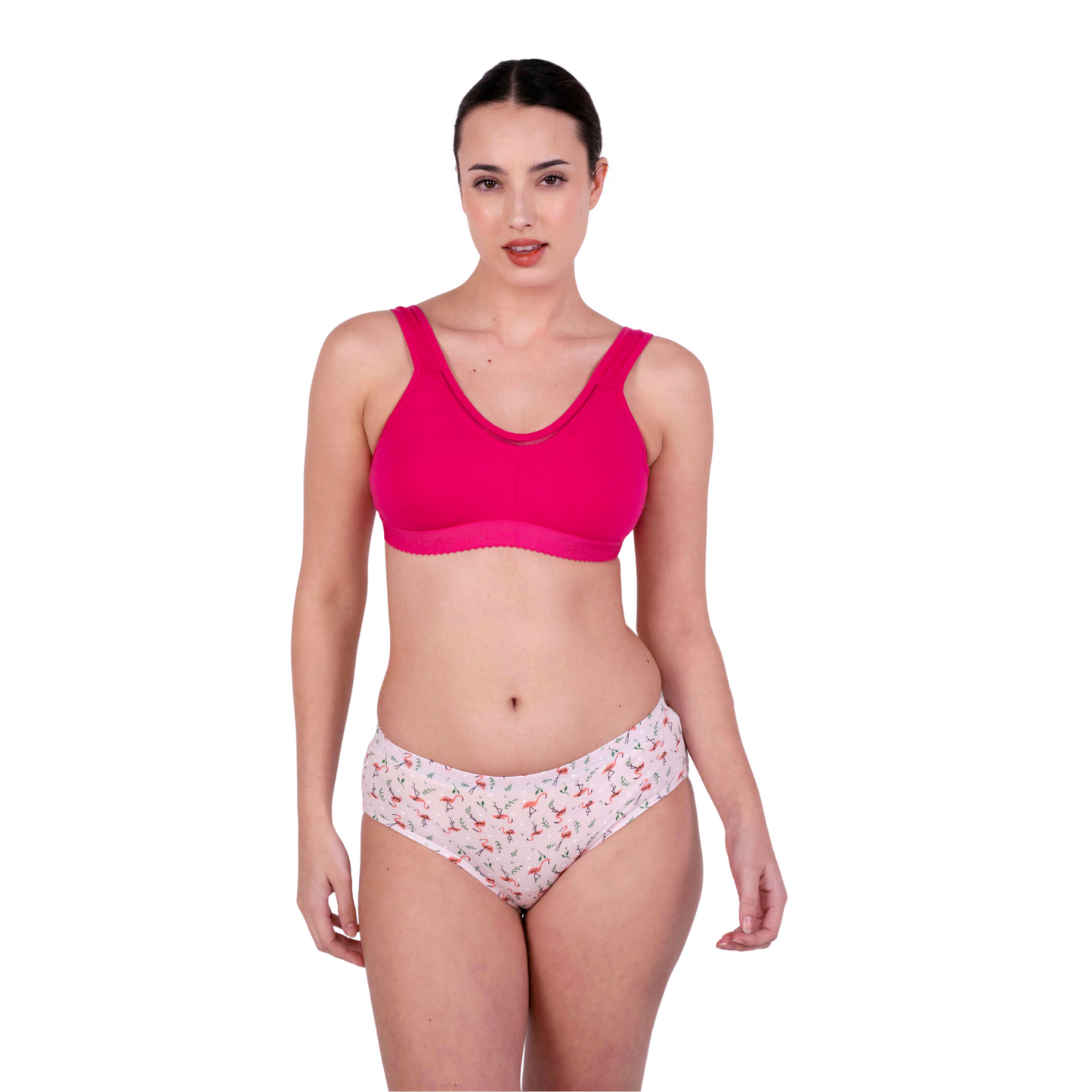 Rani Pink Kiara sports bra front view by gossip by mybra