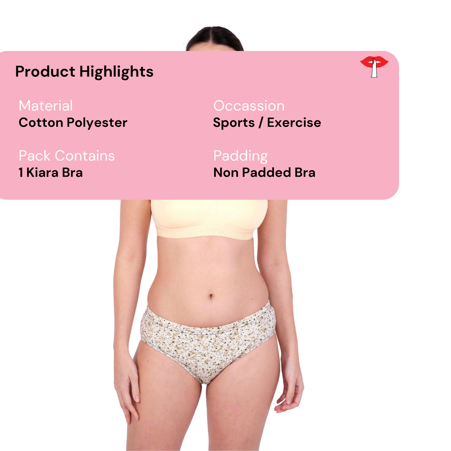 Skin Kiara sports bra product information by gossip by mybra