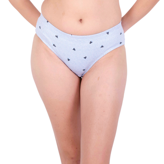 Buy Light Blue Triangle Printed Panties Online Front View On Gossip By Mybra