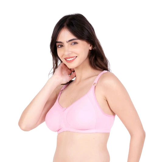 Baby Pink Non Padded bra Left view by gossip by mybra