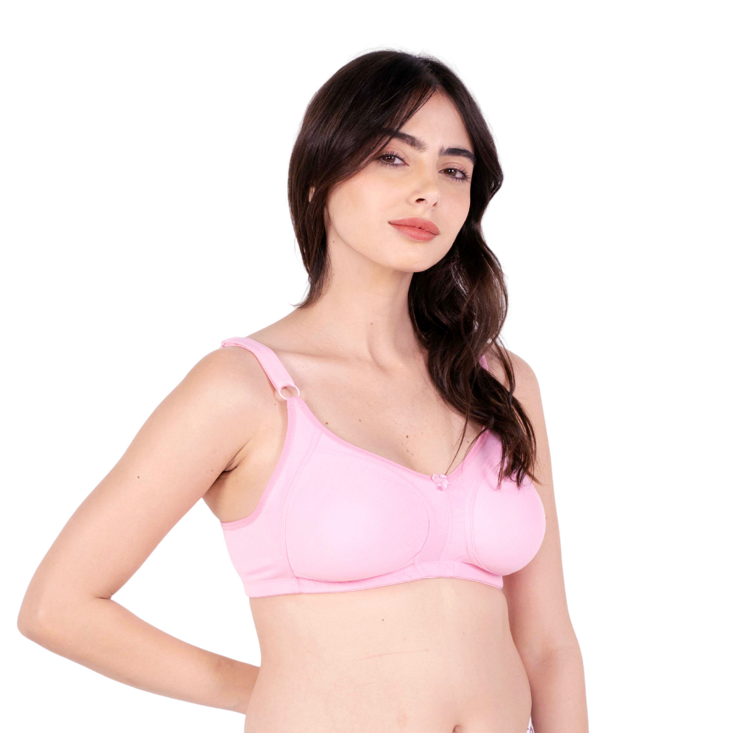 Baby Pink Non Padded bra right view by gossip by mybra