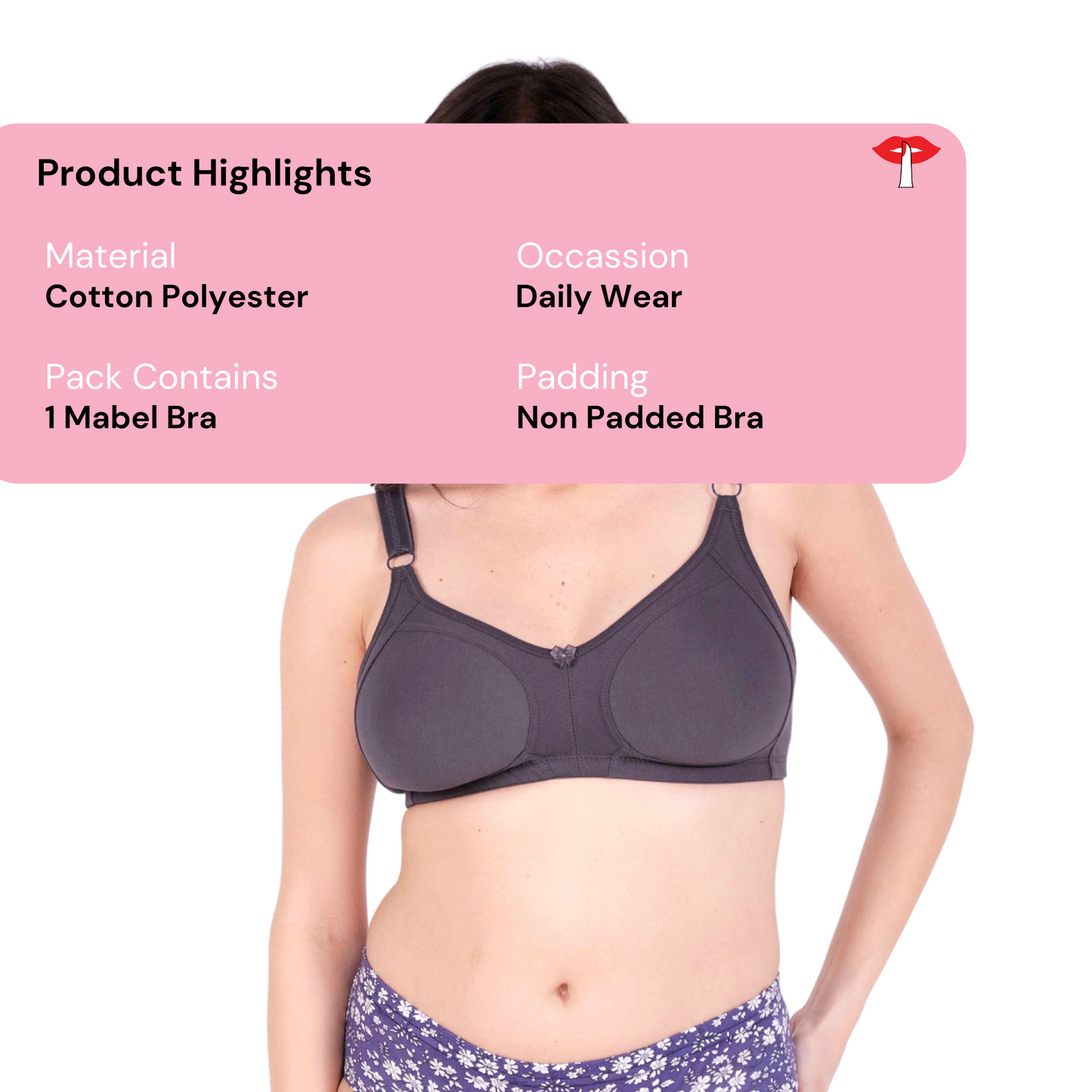 Hot Coffee Non Padded bra product information image by gossip by mybra