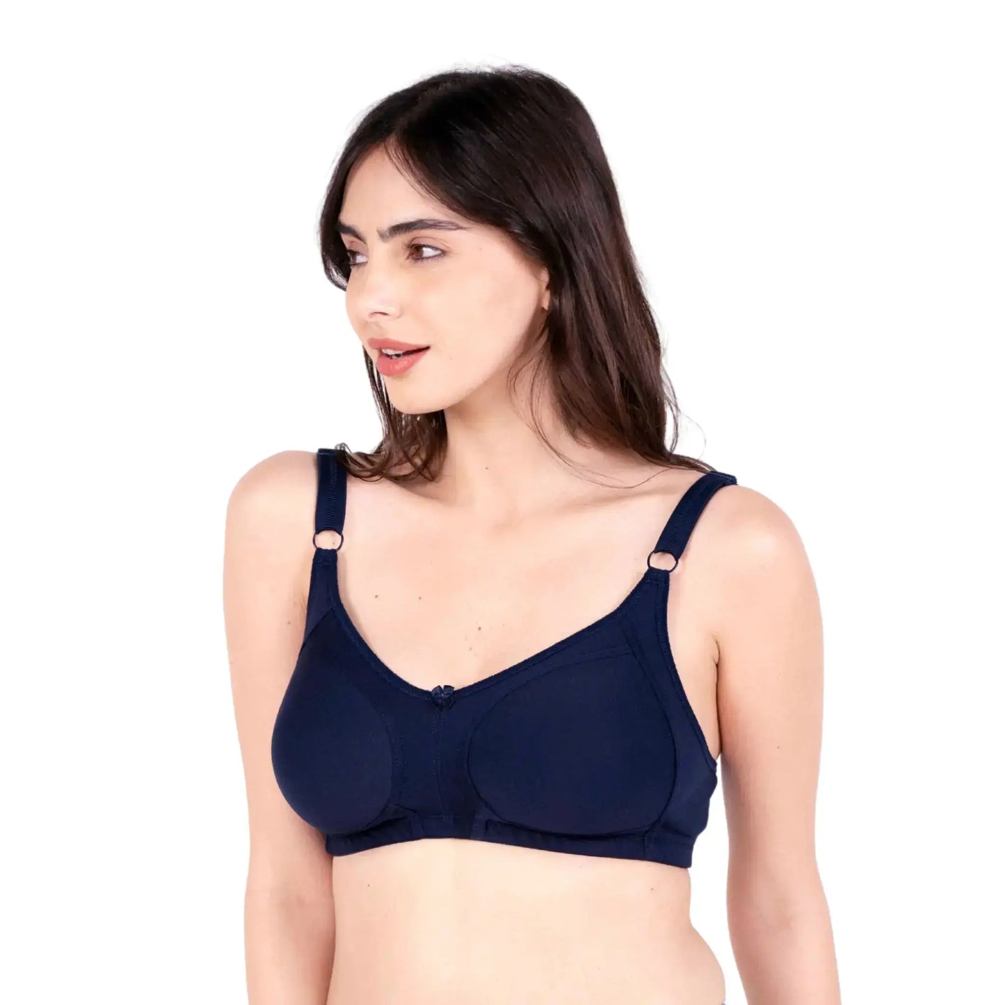 Navy Blue Non Padded bra Left view by gossip by mybra