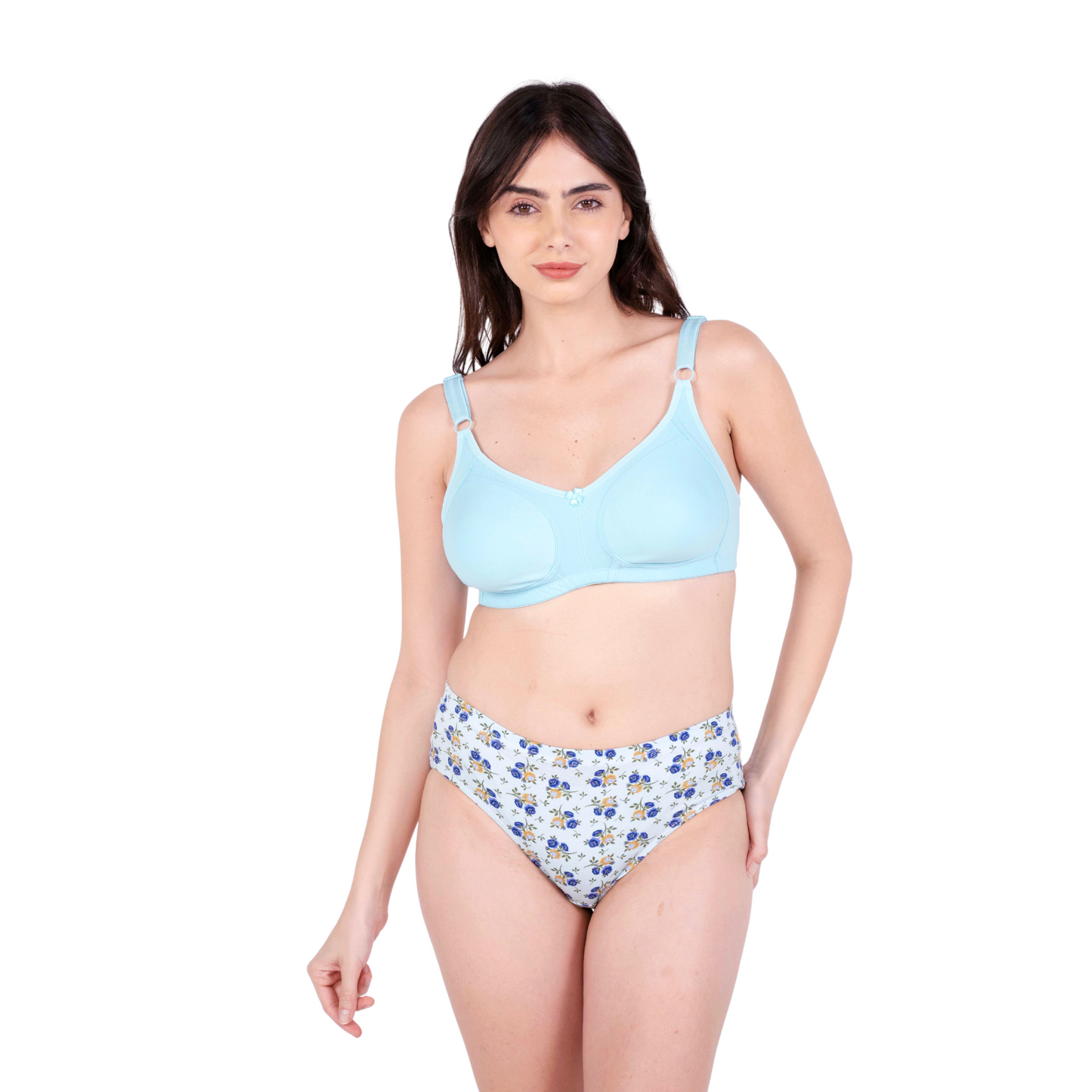 Poppy Non Padded bra and panty set front view by gossip by mybra
