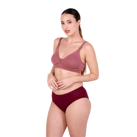 Shop Magnolia Brick Net Design Bra and panty set Left View By Gossip By Mybra Online