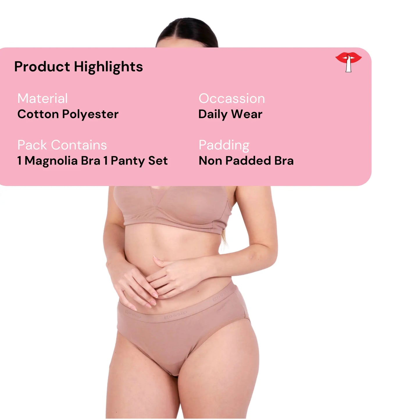 Shop Magnolia Fawn Net Design Bra and panty set Product Information By Gossip By Mybra Online