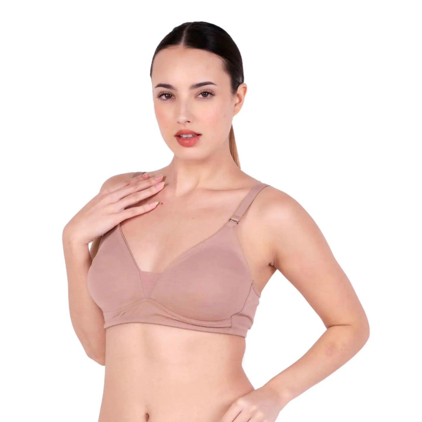 Shop Magnolia Fawn Net Design Bra Left View By Gossip By Mybra Online