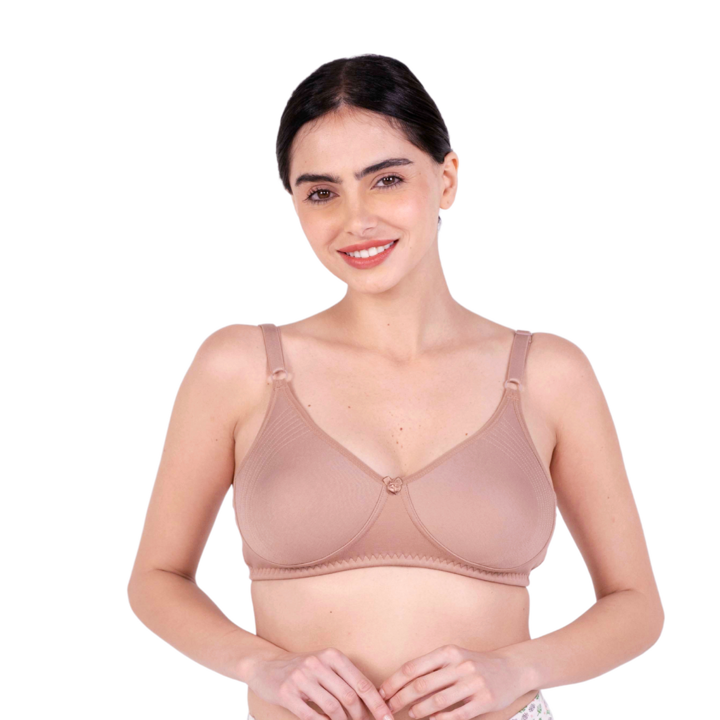 Fawn Round Stitch Knitted bra front view by gossip by mybra